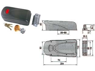 Elettroserratura per Porte in Legno con Pulsante Interno 1A610 (1A610,00.0) - 2