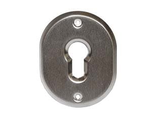Bocchetta Ovale in Ottone Cromo Satinato per Cilindri Sagomati Cod 286886 - 2