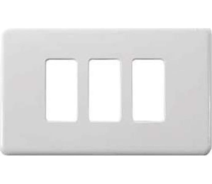 Coprinterruttori 3 Posti in Nylon Bianco ART.0800.03 Minumet 2 Pezzi - 2
