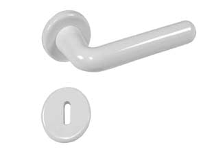 Maniglia con Rosetta in Nylon Bianco 12 Pezzi - 2