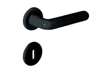 Maniglia con Rosetta in Nylon Nero 12 Pezzi - 2