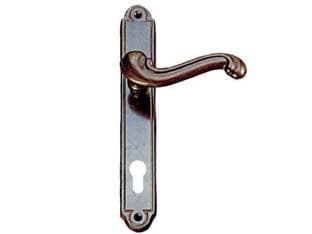 Maniglia Barocco con Placca in Ottone Foro Yale 90 mm 4 Paio - 2