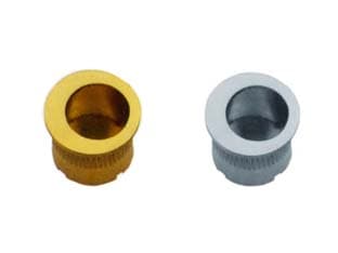 Maniglietta Ditale Tonda ad Incasso Senza Foro in Ottone Ø 25 mm Cod 153881 - 2