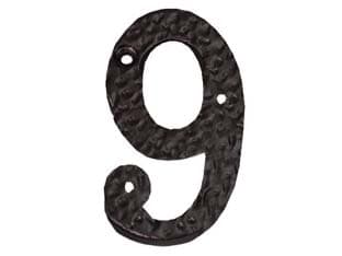 Numero Civico 9 in Ferro Nero Opaco - 2