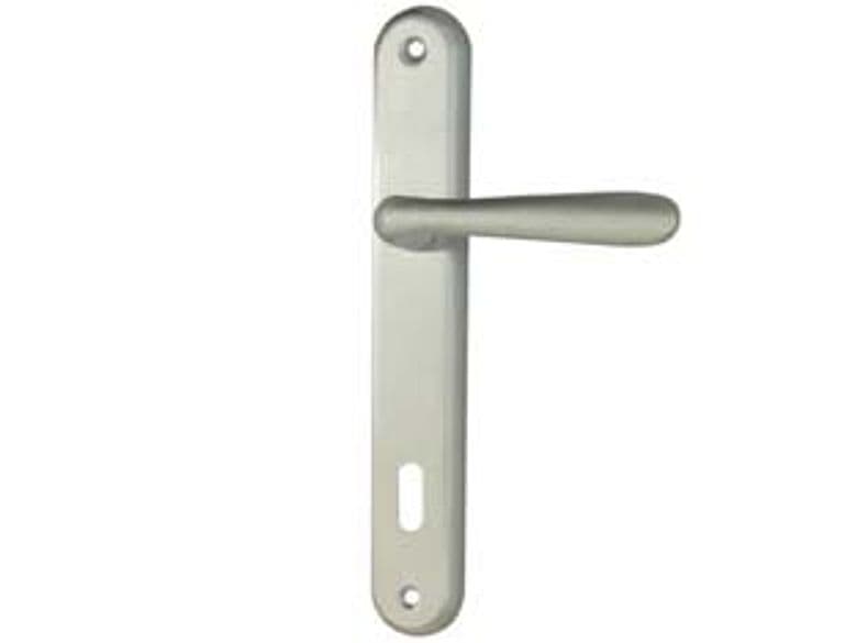 Maniglia Goccia con Placca in Zama Finitura Ottone Cromo Satinato 70 mm - 2
