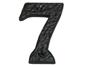 Numero Civico 7 in Ferro Nero Opaco - 2