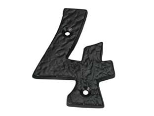 Numero Civico 4 in Ferro Nero Opaco - 2