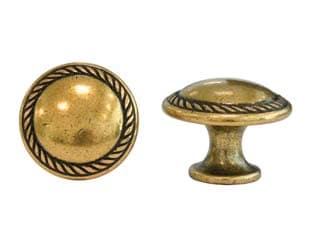 Pomoli per Mobili MOD.24223 in Zama Oro di Valenza Ø 30 mm 5 Pezzi - 2