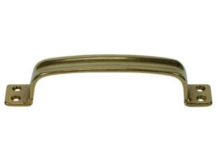 Maniglia Scanalata in Ottone Lucido 140 MMX25H. Interfori 130 mm 5 Pezzi - 2