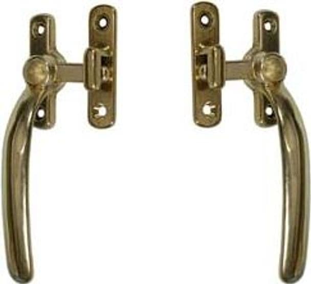 Maniglia a Blocco Tonda Ottone Lucido Dx 6 Pezzi - 2