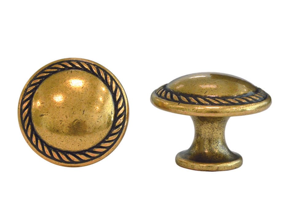 Pomoli per Mobili MOD.24223 in Zama Oro di Valenza Ø 25 mm 5 Pezzi - 2
