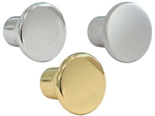 Pomoli per Mobili MOD.GA09 in Zama Ø 24 mm Ottonato Lucido 5 Pezzi - 2