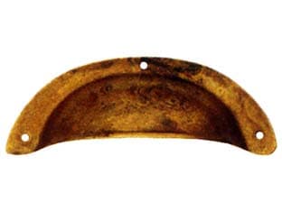 Maniglie per Mobili a Conchiglia MOD.15122 in Ottone Anticato 77 5 Pezzi - 2