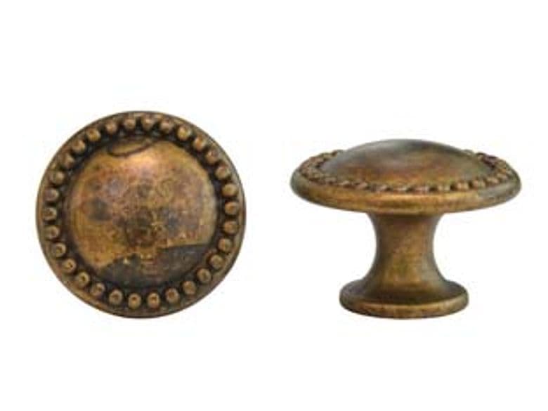 Pomoli per Mobili MOD.24222 in Zama Ottone Anticato Ø 25 mm 10 Pezzi - 2