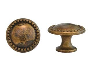 Pomoli per Mobili MOD.24222 in Zama Ottone Anticato Ø 25 mm 10 Pezzi - 2