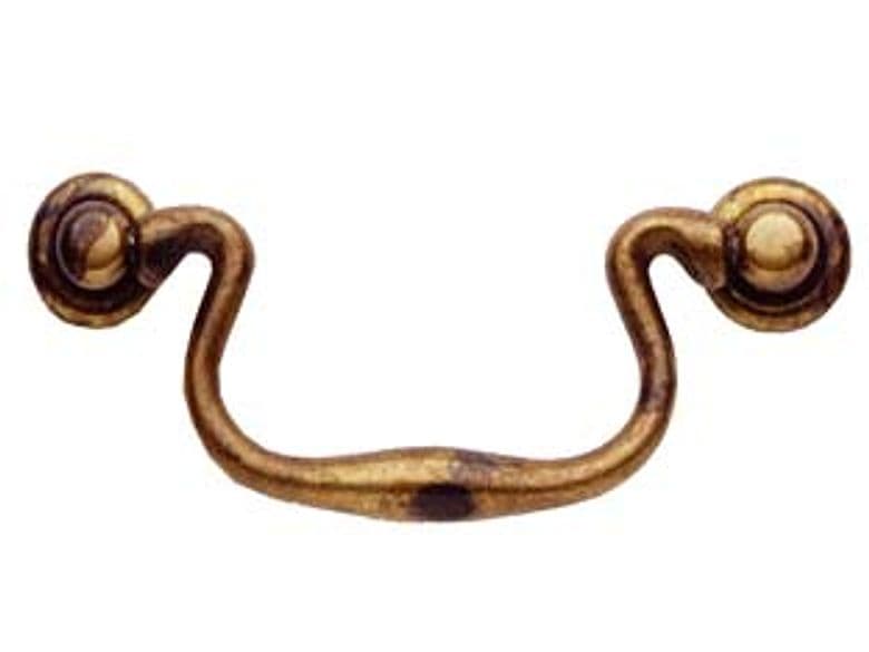 Maniglie per Mobili Snodate MOD.03019 in Ottone Anticato 86 MMX40H 5 Pezzi - 2