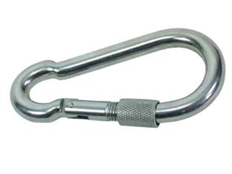 Moschettoni con Chiusura a Ghiera in Acciaio Nichelato Ø 8 mm 50 Pezzi - 2