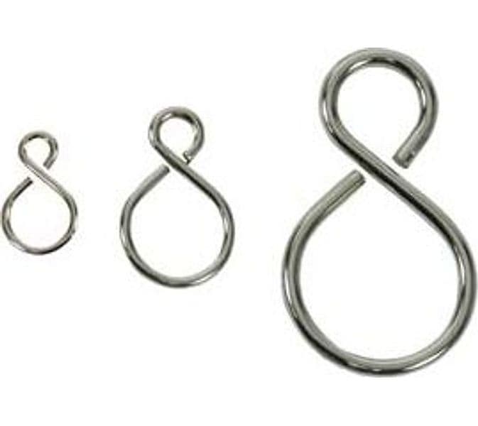 Ganci ad S in Acciaio Nichelato Ø 2 mm MMX21X32 200 Pezzi - 2