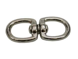 Givolari ad Anello Doppio Occhio in Acciaio Cromato 55 mm 10 Pezzi - 2