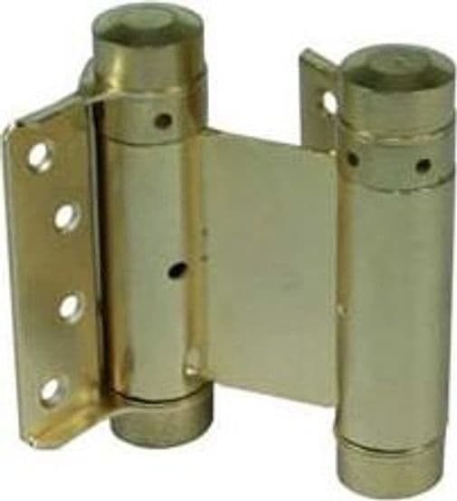 Cerniere a Molla Tipo Bommer Acciaio Ottonato 75 mm 1 Coppia Ibfm - 2