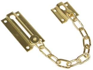 Fermaporte con Catena di Sicurezza in Acciaio Ottonato 150 mm 12 Pezzi - 2