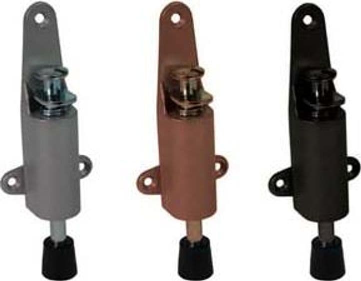 Fermaporta a Pedale 50 MMX120H. Argento 12 Pezzi - 2