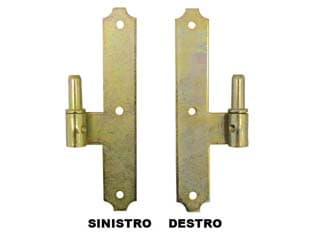 Cardine a Legno per Bandella su Lama a Filo 180 MMX30 Sx Interasse 12 Pezzi - 2