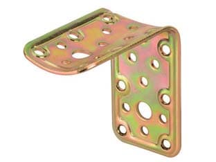 Piastra di Giunzione a 90° per Incrocio Piano e Tondo Ø 80 mm 5 Pezzi - 2