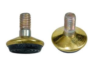 Piedino Registrabile Girevole Acciaio Ottonato Ø 8 mm Ma Larghezza 25 Pezzi - 2