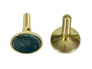 Piedino Registrabile Girevole Ottone Lucido Ø 10 mm Ma Larghezza Cod 78580 - 2