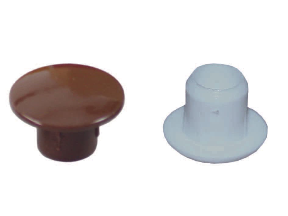 Copriforo in Plastica Ø 10 mm con Testa Ø 17 mm Marrone 2000 Pezzi - 2