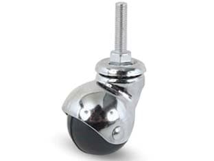 Ruote Sferiche in Gomma con Perno 165B Ø 40 mm Perno Ø 8 mm MMX30 3 Pezzi - 2