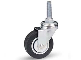 Ruote a Forcella in Gomma con Perno 160B Ø 40 mm MMX18 Perno Ø 8 mm 4 Pezzi - 2