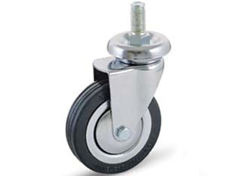 Ruote a Forcella in Gomma con Perno 155B Ø 60 mm MMX23 Perno Ø 10 4 Pezzi - 2