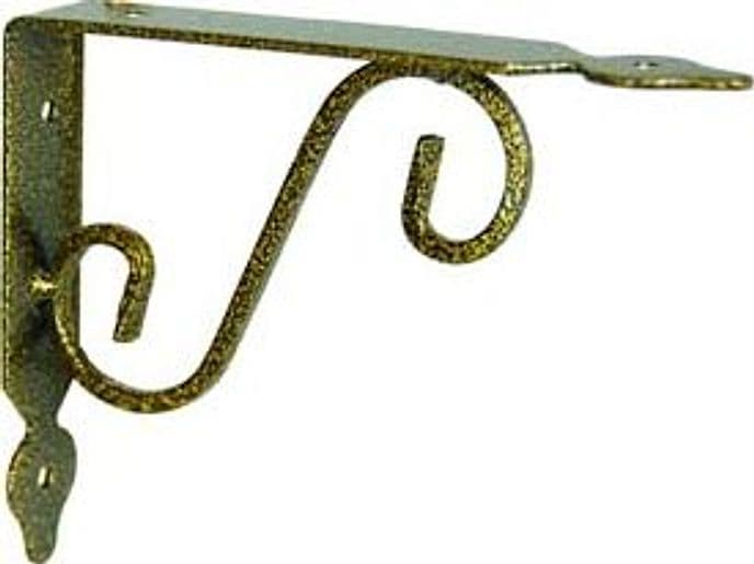 Mensole Ornamentali Brackets Extra Strong Nero Oro 140 MMX25X110H 10 Pezzi - 2