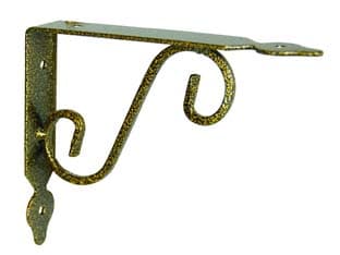 Mensole Ornamentali Brackets Extra Strong Nero Oro 140 MMX25X110H 10 Pezzi - 2