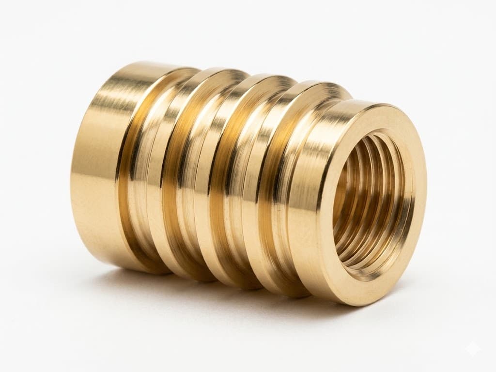 Bussolette Filettate Ø 15 mm MMX18 con Filetto Ø 10 mm Ma Ottone 50 Pezzi - 2