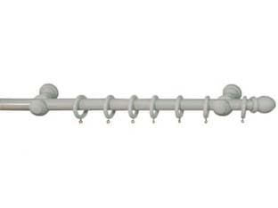 Bastone in Legno con Accessori Ø 23 mm Bianco 120 cm - 2