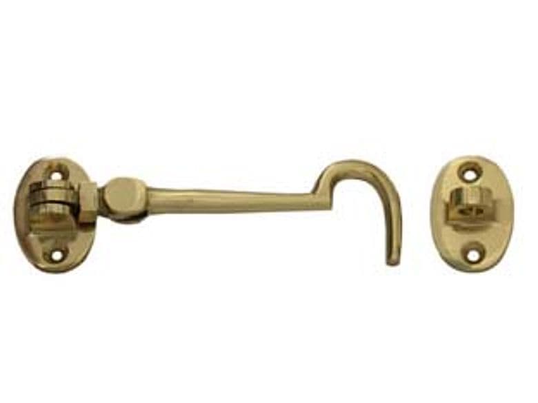 Gancio Fermapersiane Ottone Pesante Snodato con Incontro 50 mm 4 Pezzi - 2