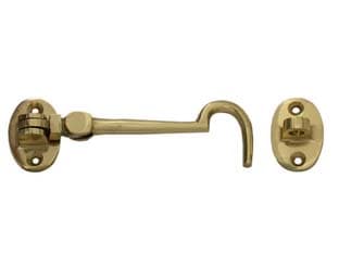 Gancio Fermapersiane Ottone Pesante Snodato con Incontro 50 mm 4 Pezzi - 2