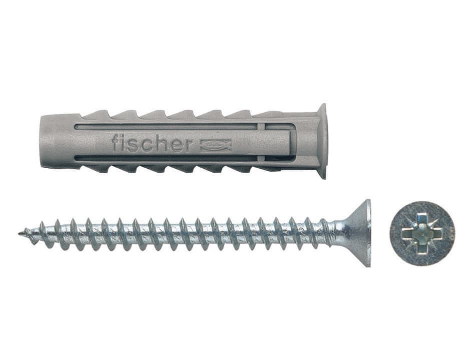 Tassello in Nylon con Vite Sx S Ø 8 mm MMX40 Vite 5 MMX50 Fischer 50 Pezzi - 2