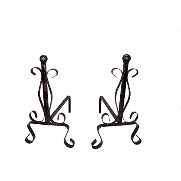 Coppia Alari con Sfera Cm 40 x 23 x 35,5H Made in Italy - 2