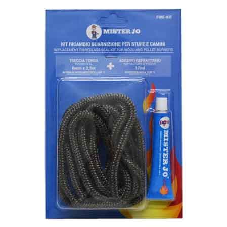 Kit Ricambio Treccia con Silicone Alta Temperatura Ml 60 Ø 8X2,5 Mt - 2