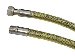 Tubo Gas Flessibile in Acciaio Inox con Guanina Mf 50 cm - 2