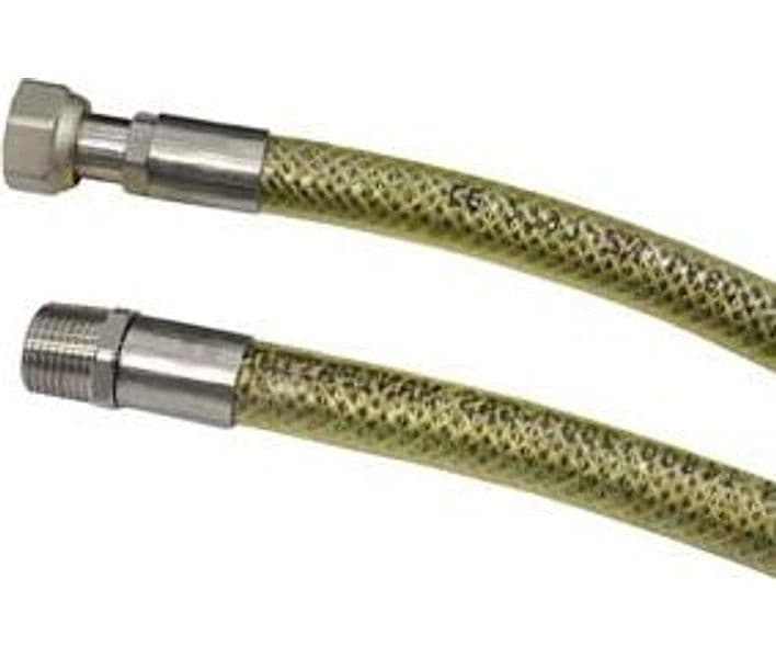Tubo Gas Flessibile in Acciaio Inox con Guanina Mf 150 cm
