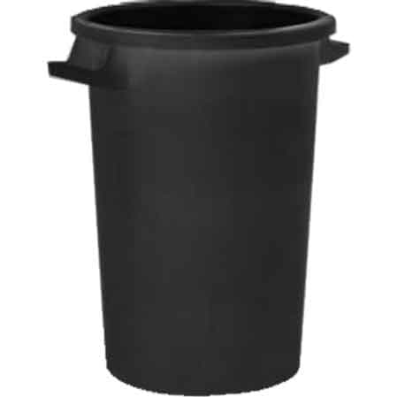 Bidone per Rifiuti Nero 50 l Ø 44X45 H - 2