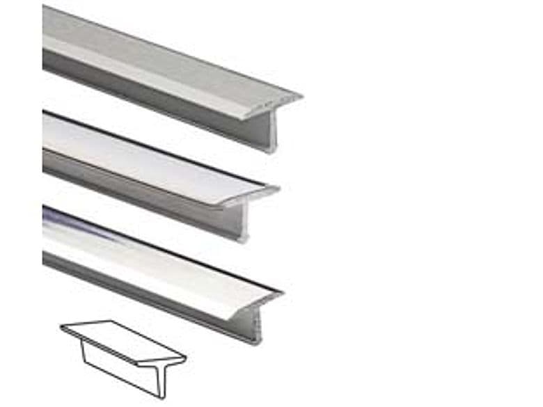 Profilo T 0,9 m 14 MMX9 Alluminio Argento Lucido 10 Pezzi