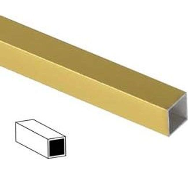 Profilo Tubo Quadro 1 m Alluminio Oro 10 MMX10 5 Pezzi - 2