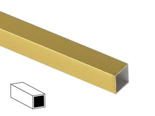 Profilo Tubo Quadro 1 m Alluminio Oro 10 MMX10 5 Pezzi - 2