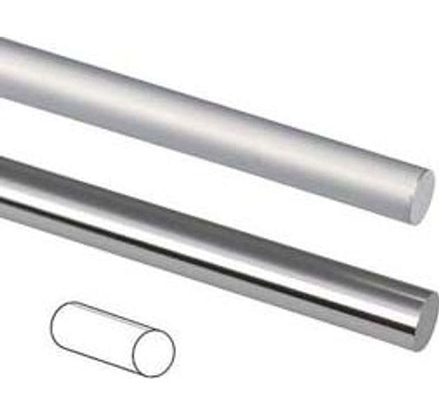 Profilo Tubo Tondo Pieno in Alluminio Ø 8 mm 1 mm m Argento Lucido 10 Pezzi - 2